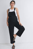 Black Adjustable Overalls Maternity