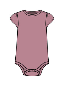 Organic Pearl Petal Sleeve Bodysuit - Punch