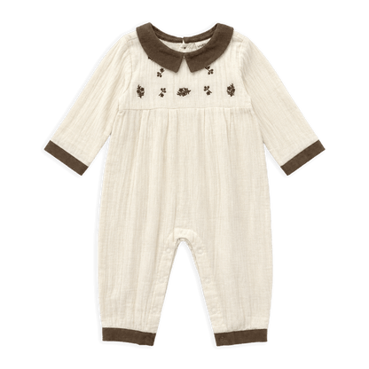 Embroidered Muslin Jumpsuit