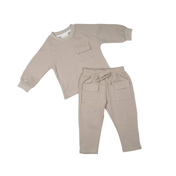 Inti The Label - Raglan Playwear Set in Pale Grey
