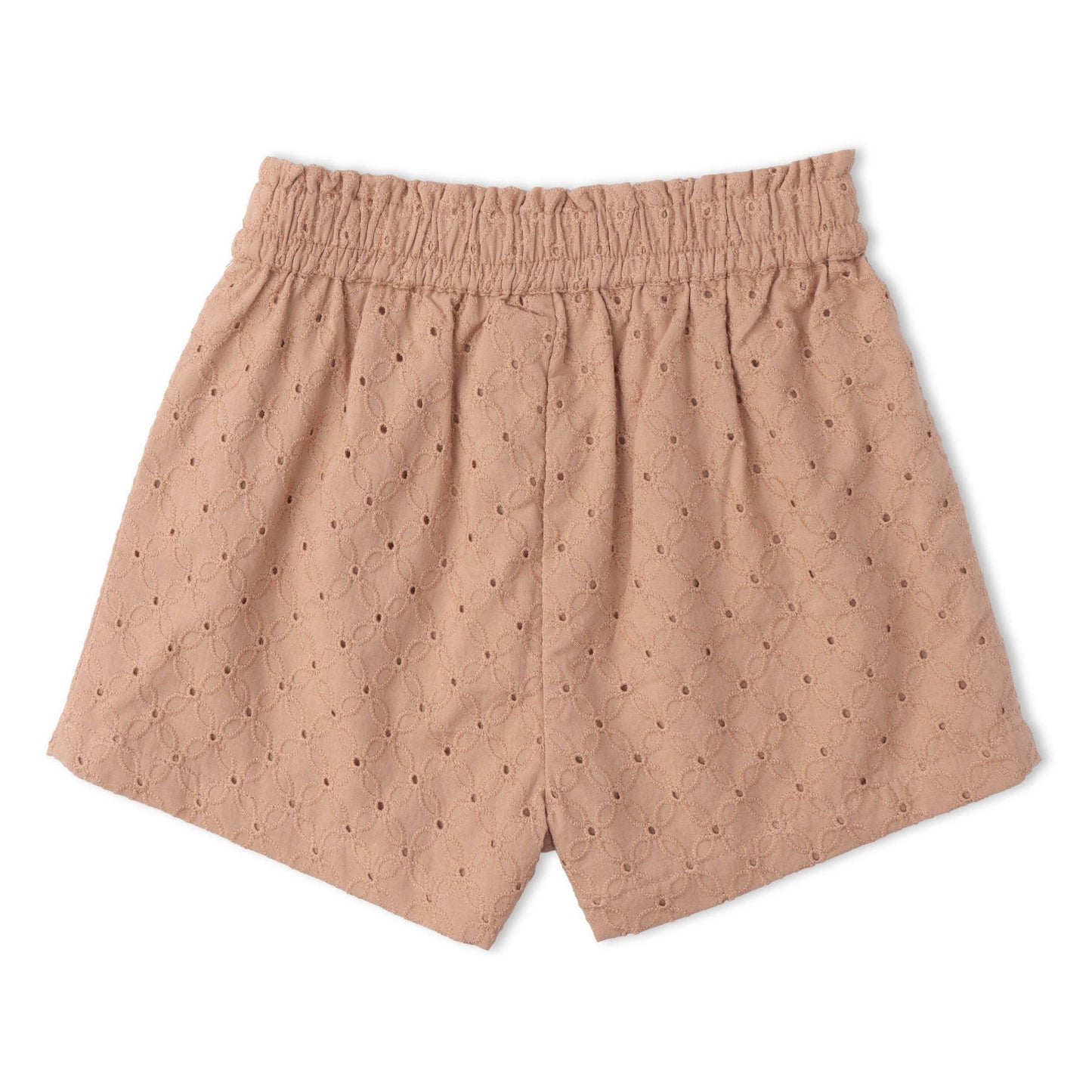 Organic Eyelet Shorts Set - Clay