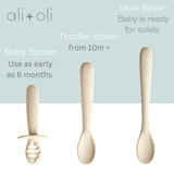 Ali+Oli - Ali+Oli (3-pc) Multi Stage Spoon Set for Baby (Coco) 6m+