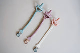 Sweetie Strap™ Silicone One-Piece Pacifier Clips: Rosewood Beaded