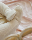 Wrap Knit Footie - Natural