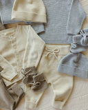 Knit Booties - Dusty Blue