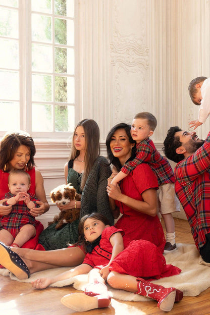 ICC Madeline Romper - Holiday Plaid