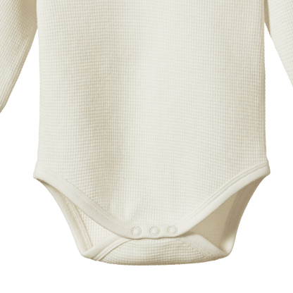 Waffle Henley Long Sleeve Bodysuit