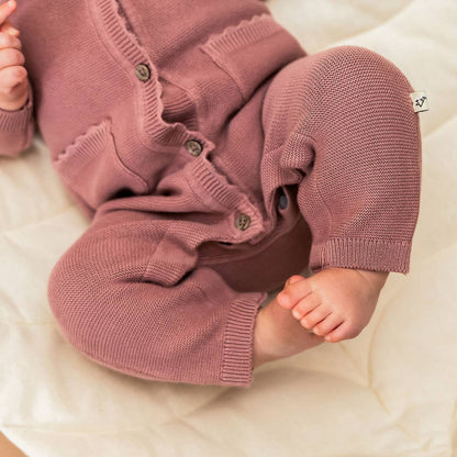 Chunky Knit Jumpsuit - Mauve