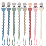 Sweetie Strap™ Silicone One-Piece Pacifier Clips: Blue Beaded