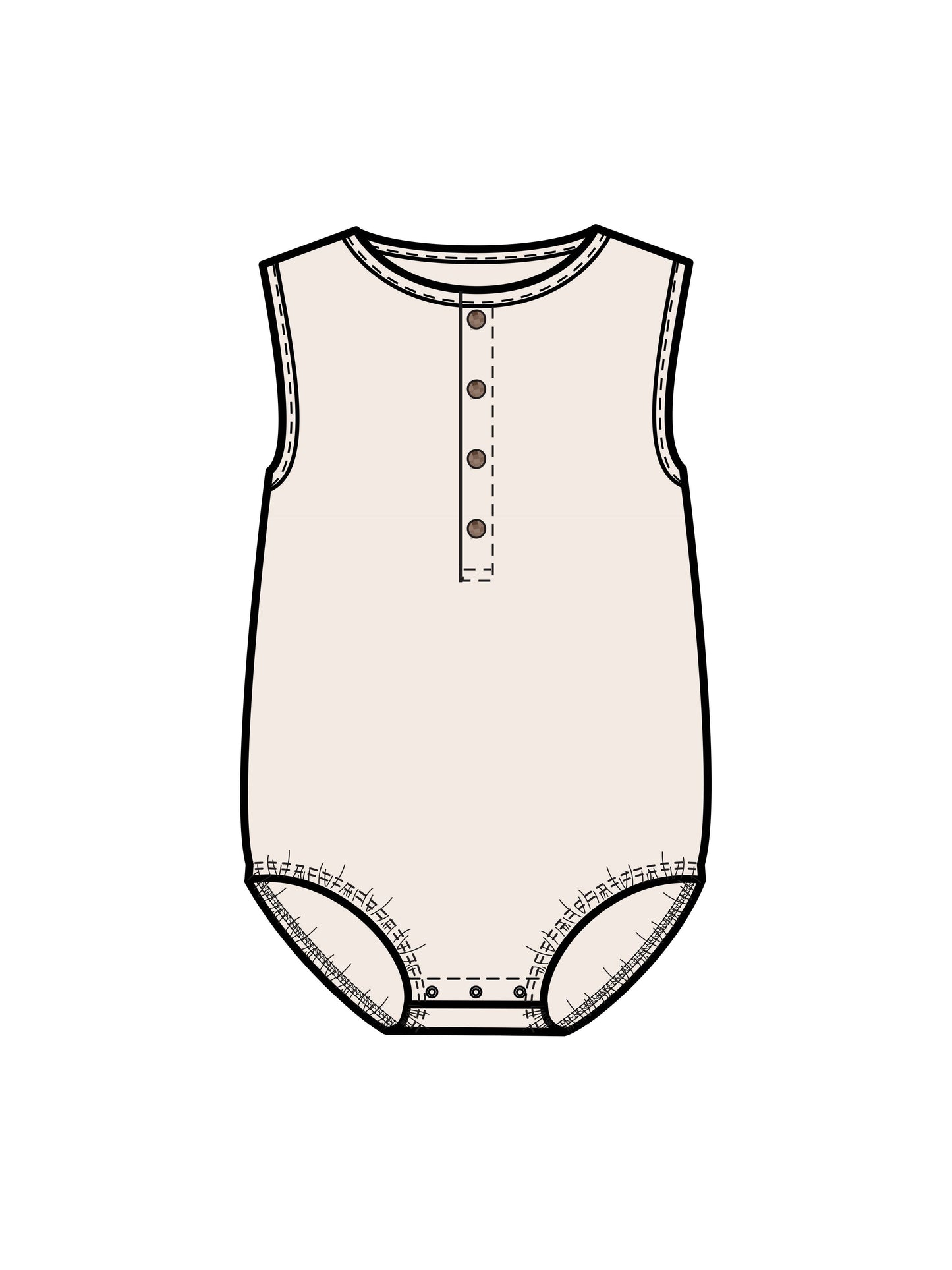 Ren Seersucker Romper - Coconut