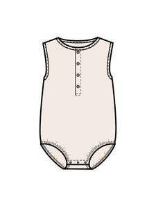 Ren Seersucker Romper - Coconut