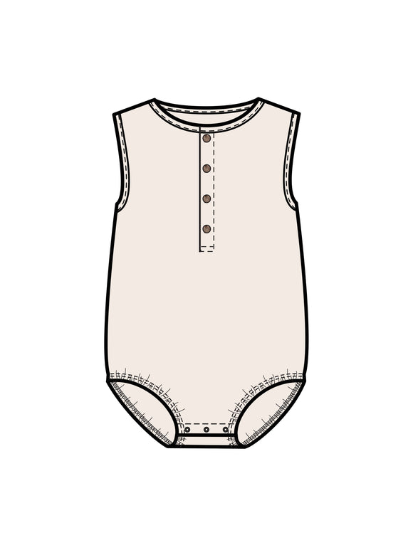 Ren Seersucker Romper - Coconut