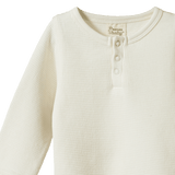 Waffle Henley Long Sleeve Bodysuit