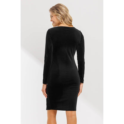 Green Velvet Mini Dress Maternity