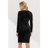Green Velvet Mini Dress Maternity