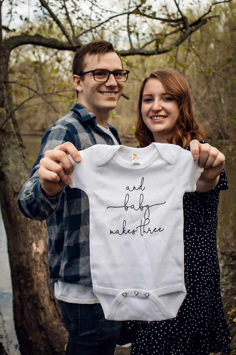 Baby Makes Three Onesie