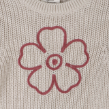 Embroidered Chunky Sweater - Flower