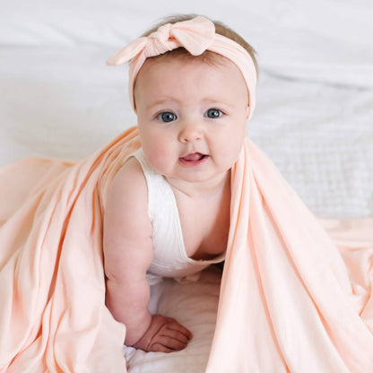 Knit Swaddle Blanket - Blush