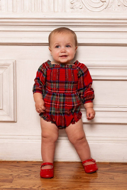 ICC Madeline Romper - Holiday Plaid