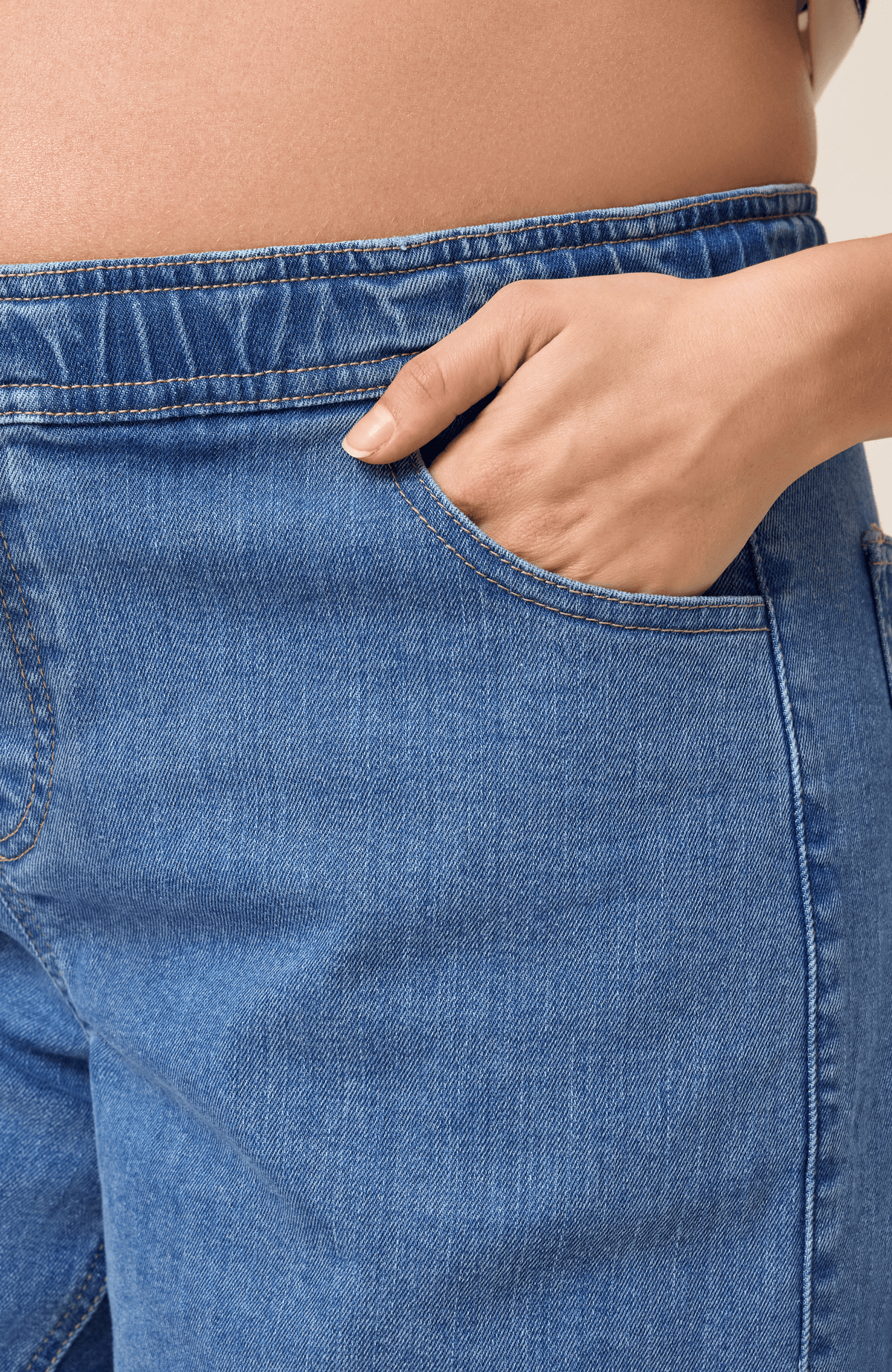 Wide Leg Maternity Jean - Drawstring