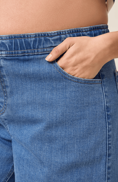 Wide Leg Maternity Jean - Drawstring