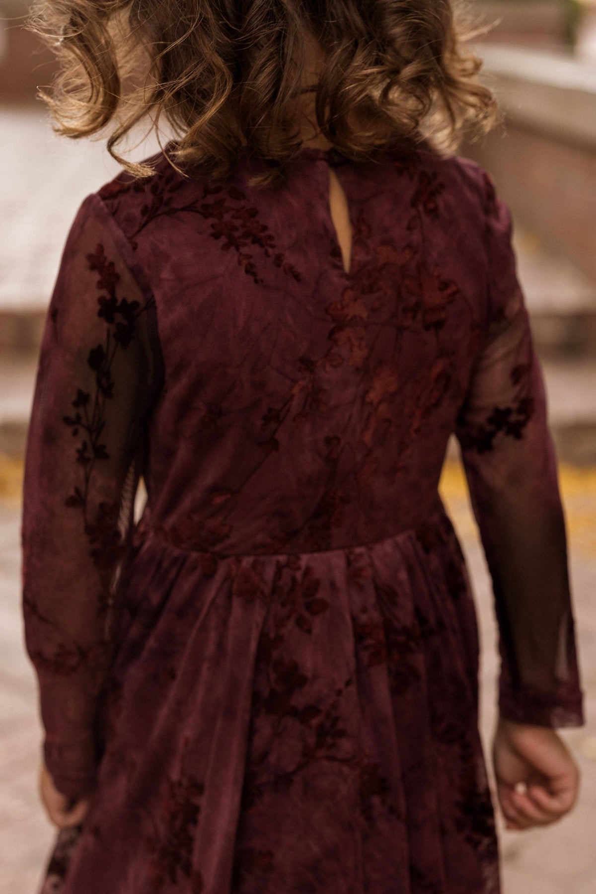 Mini Blair Dress - Maroon Burnout