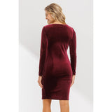 Green Velvet Mini Dress Maternity