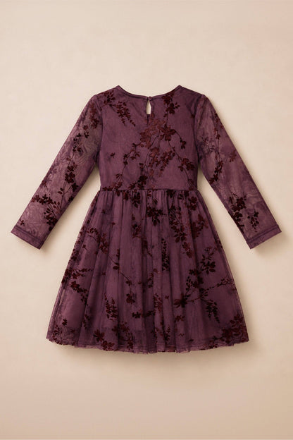 Mini Blair Dress - Maroon Burnout