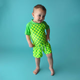 Neon Green Rash Guard Top