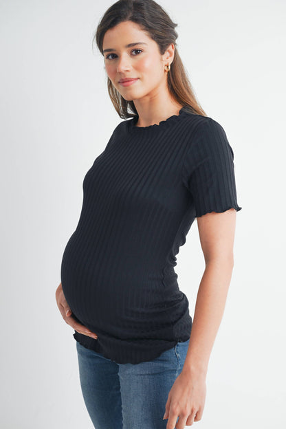 Ribbed SS T-Shirt Maternity