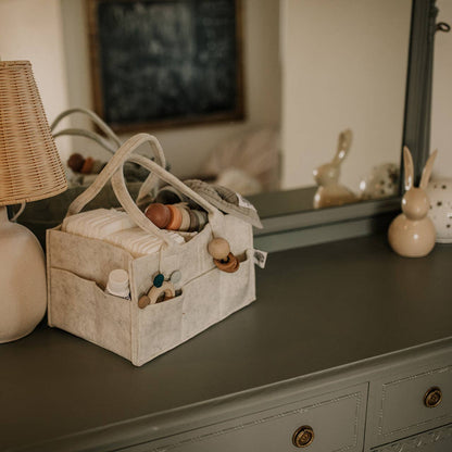 Large Diaper Caddy - White