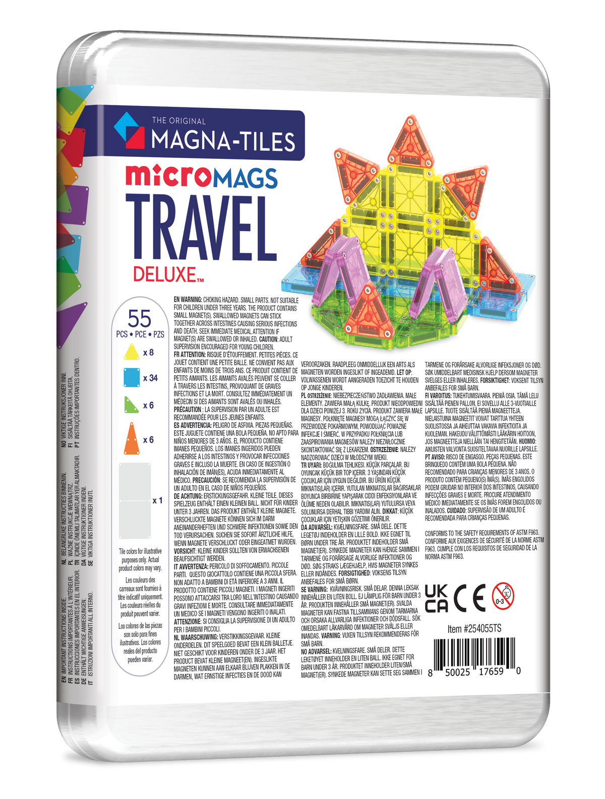Magna-Tiles Travel Set Deluxe 55-Piece Set