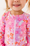 Bright Floral: ONE-PIECE Rashguard