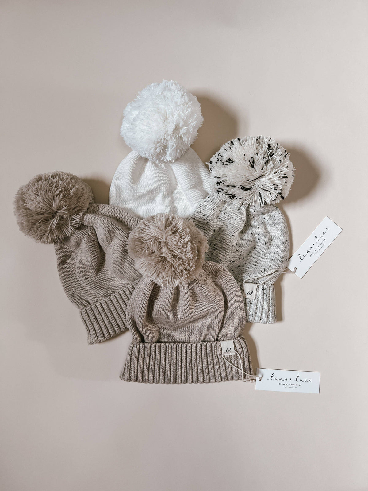 LL Pom Beanie - Heather Beige