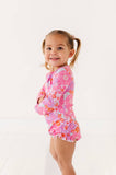 Bright Floral: ONE-PIECE Rashguard
