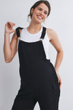 Black Adjustable Overalls Maternity