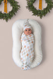 MUTED CHECK SWADDLE & BEANIE