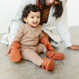 goumikids - Knit Cotton Baby Stay-On Boots - Clay