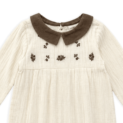 Embroidered Muslin Jumpsuit