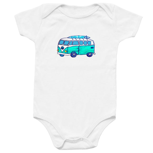 Sydney's White Peace Van Onesie- Alex's Lemonade Stand Foundation