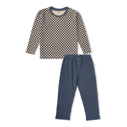 Org. Tee/Pants Set - Check