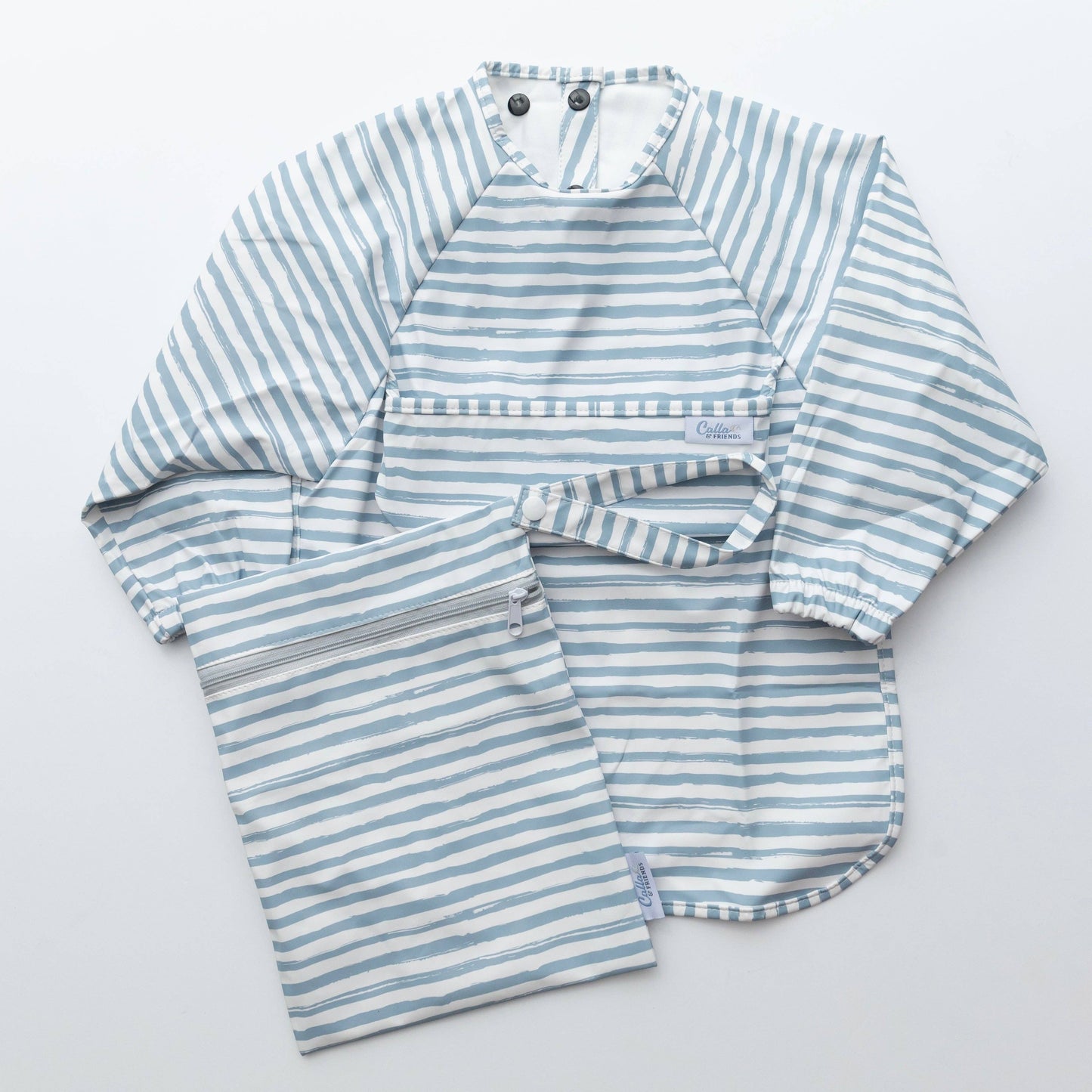 The Grayson Long Sleeve Bib - Brush Stripes