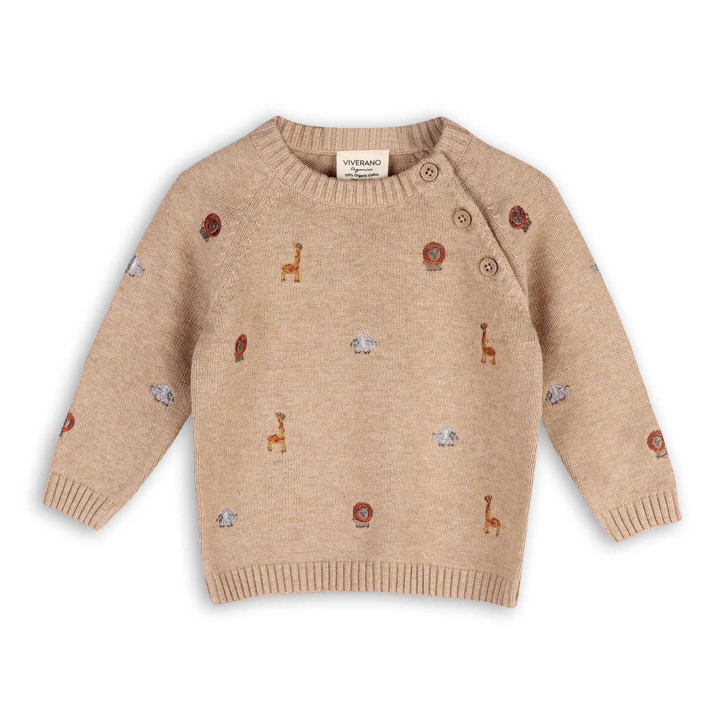 Oat Baby Sweater - Safari