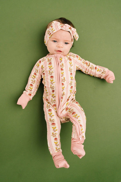 Vintage Floral Stripe Bamboo Sleeper