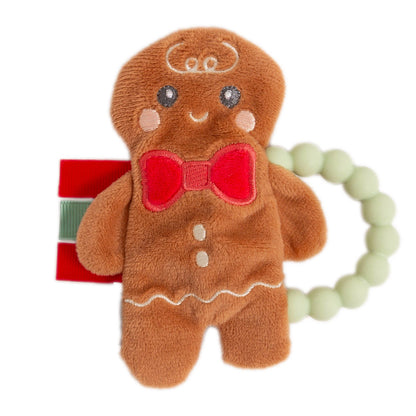 Baby Crinkle Teether Toy, Gingerbread, Christmas Toy