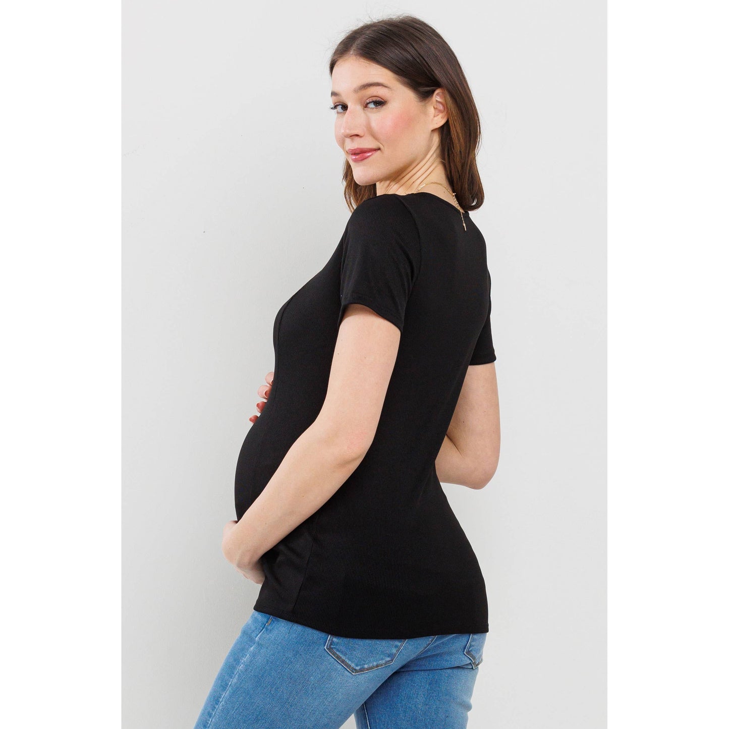 Ribbed SS Top Maternity