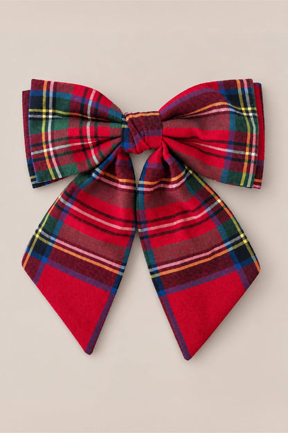 Hair Bows in Holiday Plaid