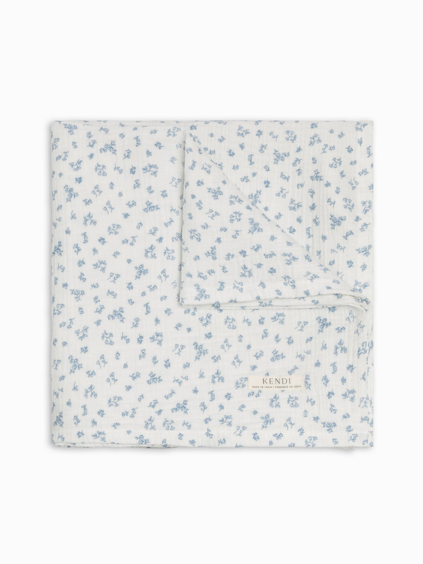 Muslin Swaddle Blanket - Rosebay Floral / Coconut + Sea