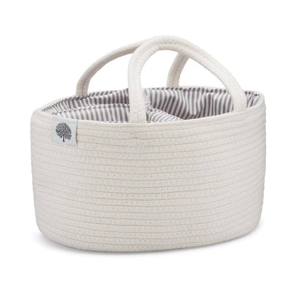 Rope Diaper Caddy - White
