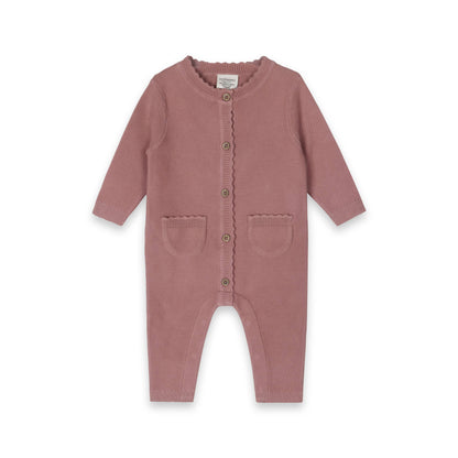 Chunky Knit Jumpsuit - Mauve